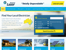 Tablet Screenshot of laserelectrical.com.au